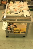 Plastic rolling cart with Enterelec terminal blocks, block outs