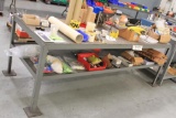 steel frame shop table w/ wooden top 8