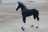 BLACK & WHITE HORSE STATUE ROCKER