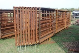 LOT OF (10) METAL PANELS + (1) GATE