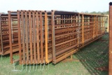 LOT OF (10) METAL PANELS + (1) GATE