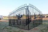 BLACK POWDER COATED GATES HORSE DESIGN