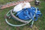 LOT OF PUMP HOSES + SPILL RAGS