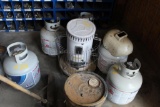 LOT OF HEATERS AND PROPANE TANKS