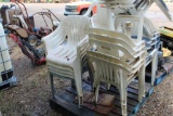 PALLET OF OUTDOOR PLASTIC CHAIRS