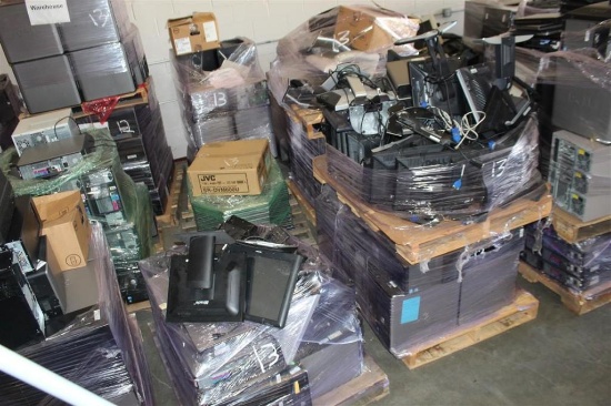 (6) Pallets of Dell & other computers, printers, keyboards, CPU, monitors, wiring, laptops, etc.