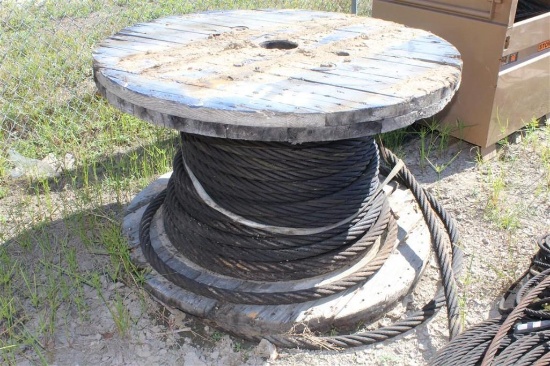 Spool with 1 1/2" wire rope