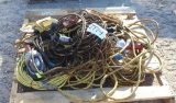 Pallet of Misc Extension Cords + Shop Lights