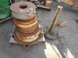 Stack of metal spacers & stand