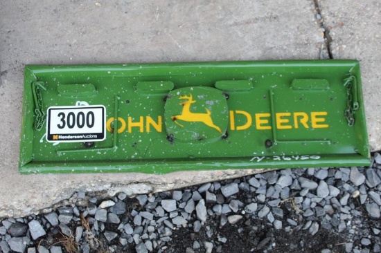 JOHN DEERE METAL TAIL GATE SIGN