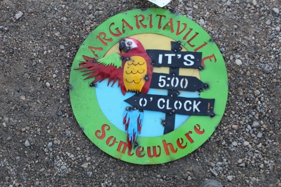 METAL 5 O CLOCK SIGN