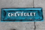 CHEVROLET METAL TAIL GATE SIGN