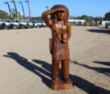 WOOD INDIAN STATUE