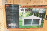DOUBLE GARAGE METAL SHED 21FT X 19FT