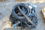 PALLET OF MISC ELECTRIC WIRE + PLUGS