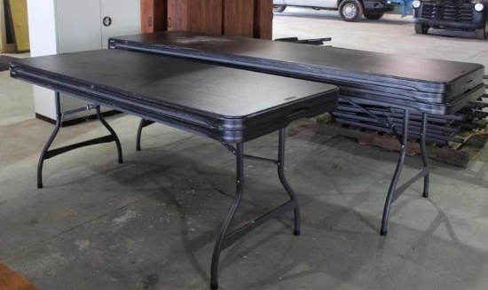 Lot of (3) Lifetime 8' Folding Tables