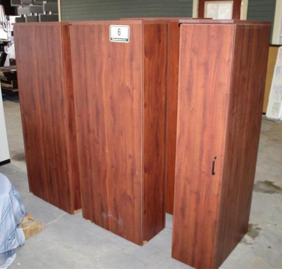 Lot of (5) Upright Storage Cabinets