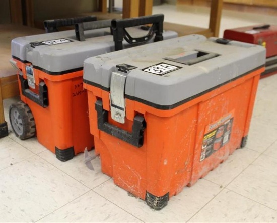 (2) Fire Storm 25" Portable Tool Boxes (Wheel inside)