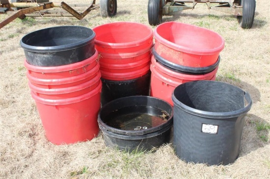 Lot of Heavy Duty Plastic Tubs