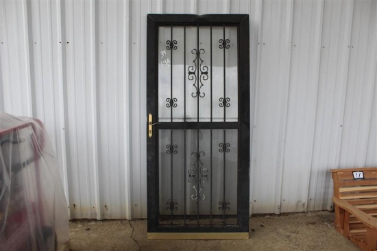 GLASS DOOR WITH METAL FRAME