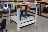 LOT OF (1) 4FT STEEL WORK TABLE