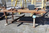 8FT STEEL TABLE WITH CONTENTS