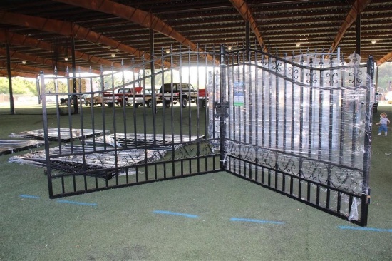 20FT BI-PARTING WROUGHT IRON GATE