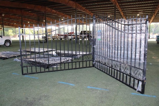 20FT BI-PARTING WROUGHT IRON GATE