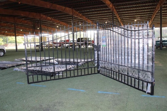 20FT BI-PARTING WROUGHT IRON GATE