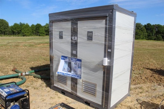 PORTABLE HIS AND HERS TOILETS