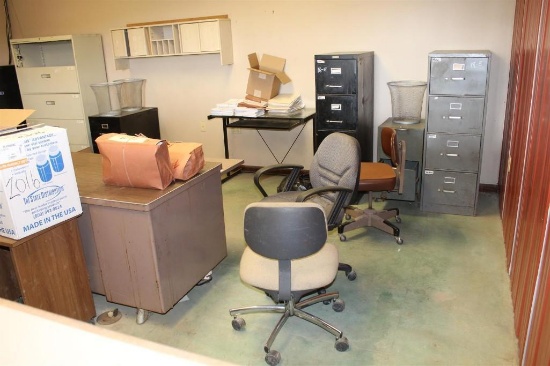 LARGE LOT OF OFFICE FURNITURE