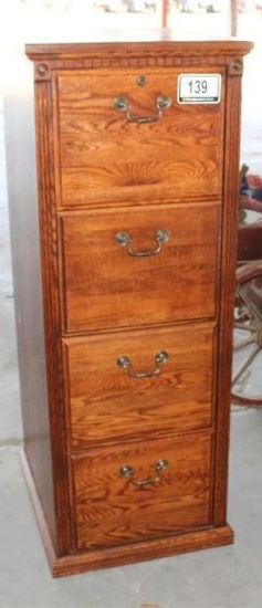 Wood Locking Pedestal Filing Cabinet