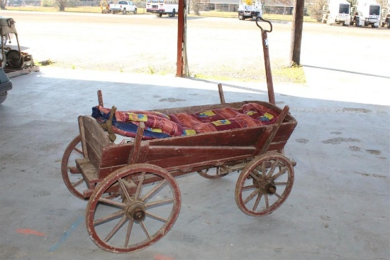 Pull Behind Wood Wagon