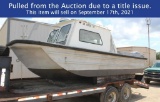 **PULLED FROM AUCTION DUE TO TITLE ISSUE | 1991 20FT CREW BOAT W/ 22FT FLATBED TRAILER