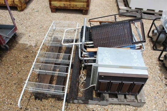 LOT W/ AC UNIT AND CHAIRS