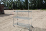 RACK ON WHEELS WITH 3 SHELVES