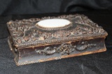 ANTIQUE WOOD JEWELRY BOX