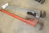 LOT OF (2) RIDGID 36IN PIPE WRENCHES