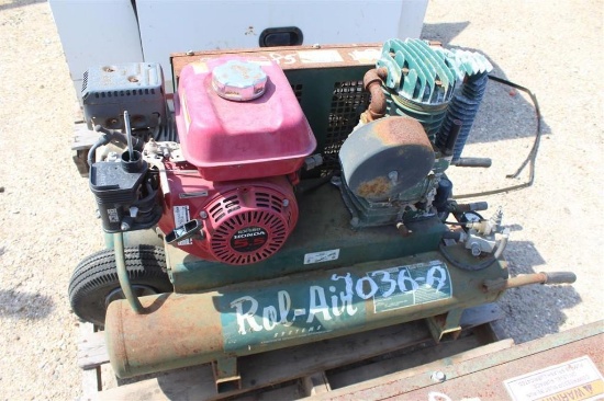 ROL-AIR SHOP COMPRESSOR W/ TWIN TANKS