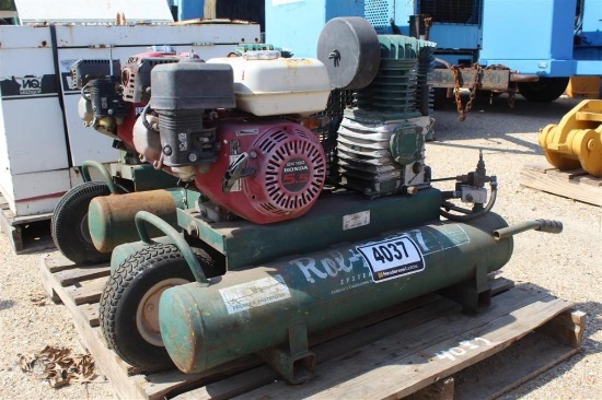 ROL-AIR SHOP COMPRESSOR W/ TWIN TANKS