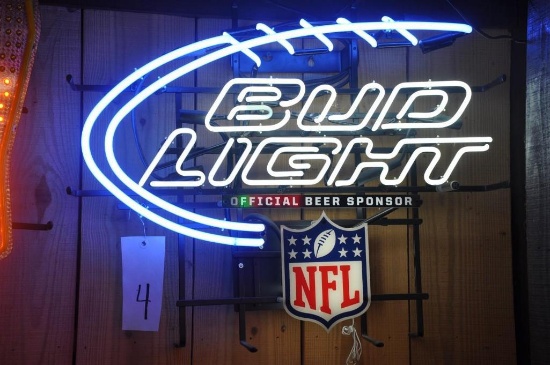 ELECTRIC BUD LIGHT NFL SIGN