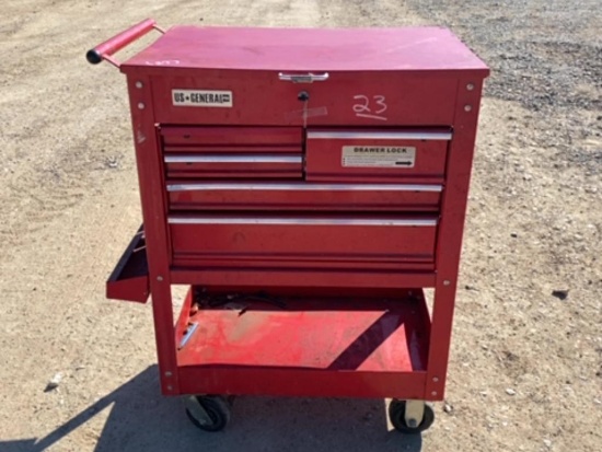 US GENERAL PRO TOOL BOX WITH CONTENTS