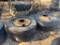 LOT OF (4) 11R24.5 TIRES AND RIMS