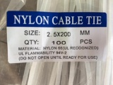 (2) BOXES OF UNUSED NYLON CABLE ZIP TIES