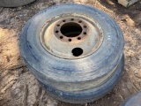 LOT OF (3) 11R24.5 TIRES AND RIMS