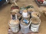 LOT OF OIL AND HYDRAULIC FLUID