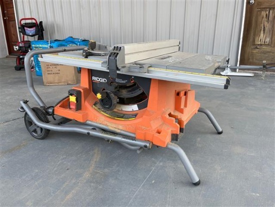 RIDGID TABLE SAW W/ 10 INCH BLADE