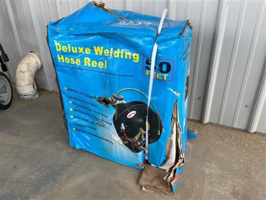 50FT RETRACTABLE OXYGEN/ACCENTYLENE WELDING HOSE REEL W/ HOSE