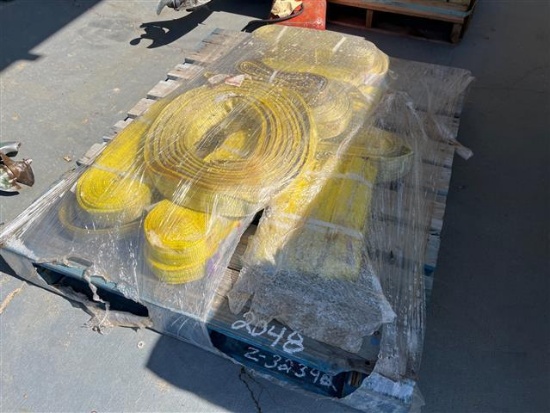 PALLET OF POLYESTER RIGGING STRAPS