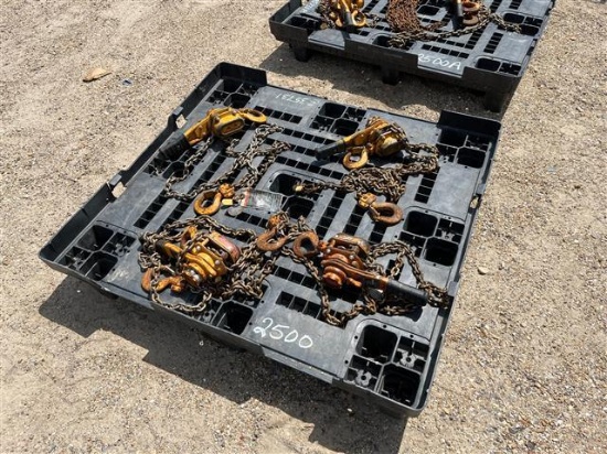PALLET OF 1/2 TON CHAIN COMEALONGS